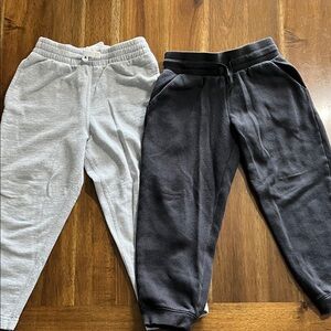 Kids Gray and Black Jogger Pants